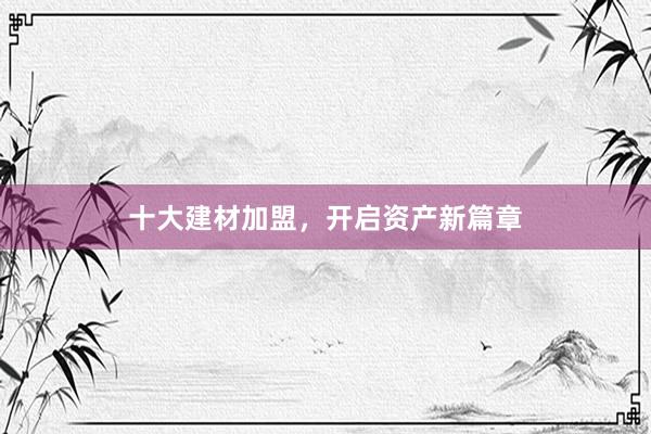 十大建材加盟，开启资产新篇章